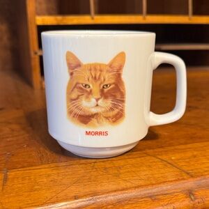 Vintage Morris Cat Mug‎ - White
